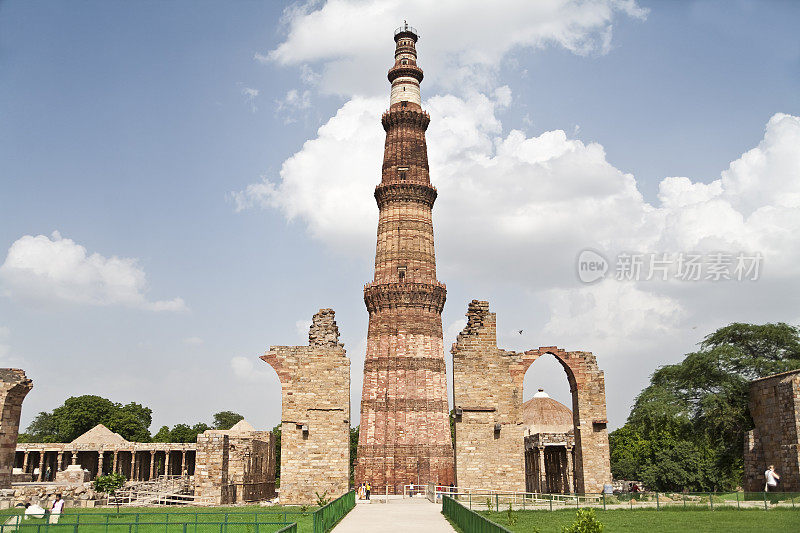 印度德里的Qutub Minar